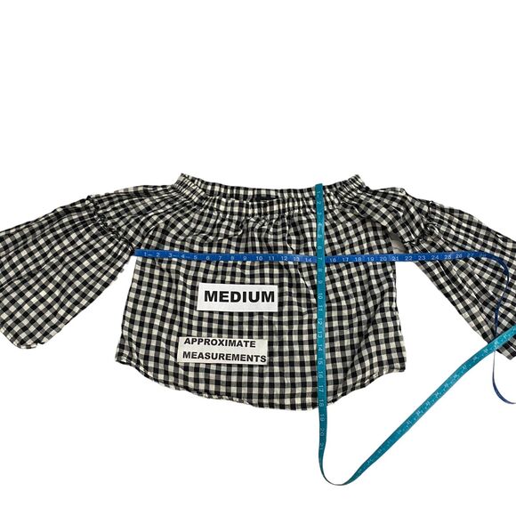 Who What Wear Top Womens Medium Gingham Summer Country Picnic Farm Ranch BBQ - Picture 6 of 14